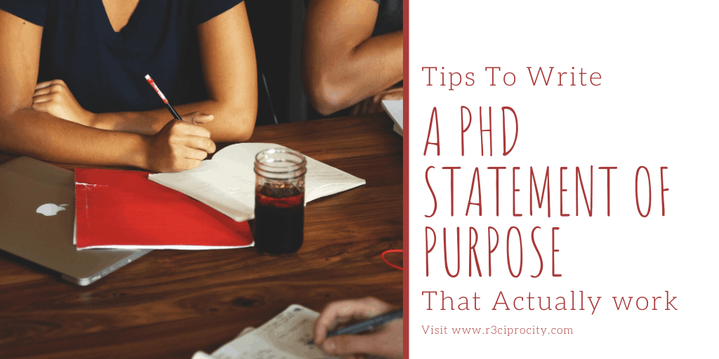 how to write statement of purpose phd